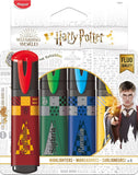 Set of four Maped Harry Potter highlighters with colorful ink tips, ideal for students and fans of the Harry Potter series.