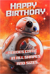 Star Wars BB8 Roll with The Best Birthday Card