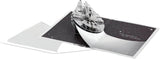 3D and Pop-Up Star Wars Millennium Falcon Space Themed Silver Birthday Card