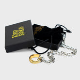 Stainless steel The Lord of the Rings One Ring pendant necklace by Noble Collection, featuring the iconic ring design on a chain.