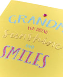 UK Greetings Mother's Day card for Grandma featuring sunshine and smiling design, perfect for celebrating Mother's Day.