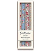 Cath Kidston Set of 4 Ballpoint Pens - Black Ink