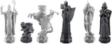 Noble Collection Harry Potter Wizard Chess Set with detailed chess pieces arranged on a game board.
