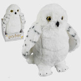 Noble Collection Harry Potter Hedwig soft plush snow owl toy with detailed white feathers and realistic features.