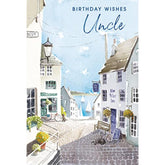 Nigel Quiney 'Uncle' birthday card for men with humorous design, featuring bold text and colorful illustrations.