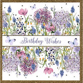 NQ Pretty Ditsy Floral Happy Birthday Card featuring colorful floral patterns and cheerful birthday message on textured cardstock