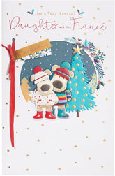 Boofle Embellished Christmas Card for Daughter & Fiancé – Cute Festive Design