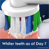 Eight Oral-B 3D White replacement toothbrush heads for effective teeth whitening and cleaning.