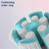 Six black Oral-B iO Gentle Care replacement brush heads for electric toothbrushes, shown with bristles and brand logo.