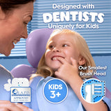 Oral-B Kids Disney Frozen replacement toothbrush heads, 4-pack, featuring Frozen characters, for gentle children's dental cleaning.
