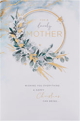 UK Greetings Christmas Card for Mother - Floral Design