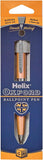 Oxford Helix Oxford Rose Gold Ballpoint Pen with blue ink, sleek design and metallic finish.