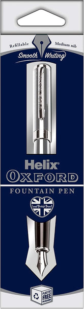 Oxford Helix Oxford stainless steel fountain pen with a sleek design and polished finish.