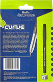 Set of 10 black Oxford Writing Curve pens, featuring sleek design and smooth ink flow for writing and drawing.