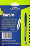 Set of 10 Oxford Writing Curve Pens in blue with smooth ink flow, ideal for everyday writing and office use.