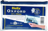 Oxford Helix Oxford 8-inch clear pencil case showing a durable, compact storage solution with transparent design.