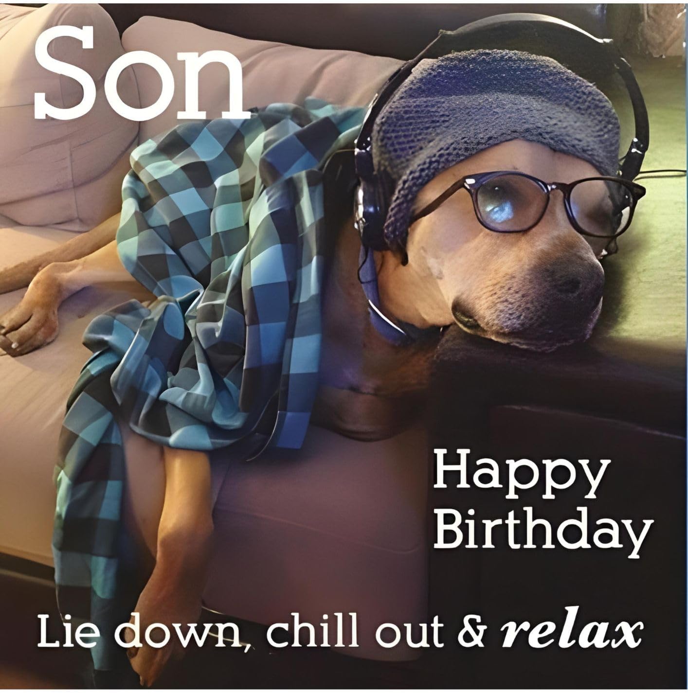 Paper Rose Photographic Son birthday greeting card with floral design and heartfelt message, ideal for celebrating special occasions.