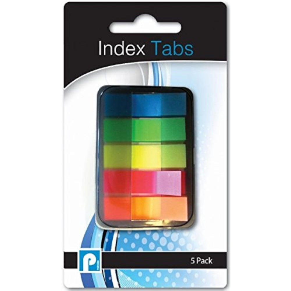 Pennine Index Tabs for file dividers, showing colorful plastic tabs with white labels for organizing documents.