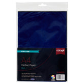 Premier A4 Blue Carbon Paper pack of 10 for office use, ideal for duplicating documents and copying handwritten notes.