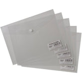 A5 Clear Stud Wallet – Polypropylene Document Holder with Snap Closure