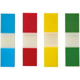 Q-Connect assorted 0.5-inch color page markers, five different colors, designed for highlighting and organizing pages.