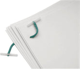 Q-Connect 127mm green plastic-ended treasury tags, set of 100 for organizing documents and files.