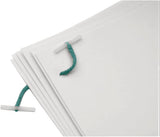 Q-Connect 127mm green plastic-ended treasury tags, set of 100 for organizing documents and files.