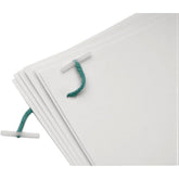 Q-Connect 51mm green plastic-ended treasury tags, 100-pack, with metal fasteners for organizing documents and files.