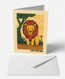 Scanimate | Birthday Card | Safari Lion Design | Interactive QR Song | With Envelope | Happy Birthday Greeting Card | Her/Him