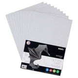 A4 250gsm Glitter Card 10 Sheets - Silver