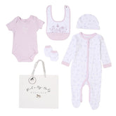 Pink floral "You Are Loved" 5-piece set by M N House Wholesale, featuring decorative pillows with floral and heartfelt designs.
