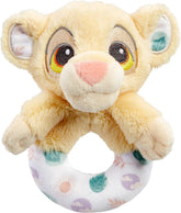 Rainbow Designs Disney Baby Lion King ring rattle, soft plastic baby toy with Lion King character, colorful and easy to grip.