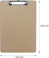 Pack of 12 Rapesco A4 hardboard clipboards with low-profile clips, ideal for secure paper holding and organization.