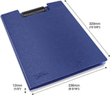 Blue Rapesco Germ Savvy Antibacterial A4 foldover clipboard for filing and desk organization, shown in a pack of four.