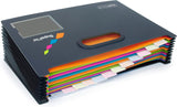 Rapesco Supafile A4 13-part desktop expanding filing and storage twin pack for organizing documents efficiently.