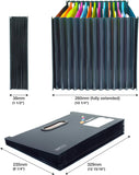Rapesco Supafile A4 13-part desktop expanding file twin pack for organizing documents and filing at your workspace