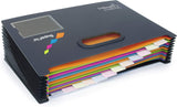 Rapesco Supafile A4 13-part landscape expanding file with antibacterial cover for desktop filing and storage.