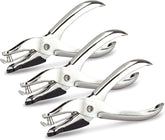 Rapesco 25 single hole punch for 10 sheets of paper, compact hole puncher with ergonomic design for easy use.