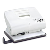 Rapesco Eco Medium 2-hole punch in soft white, designed to punch 22 sheets of paper for efficient document binding.