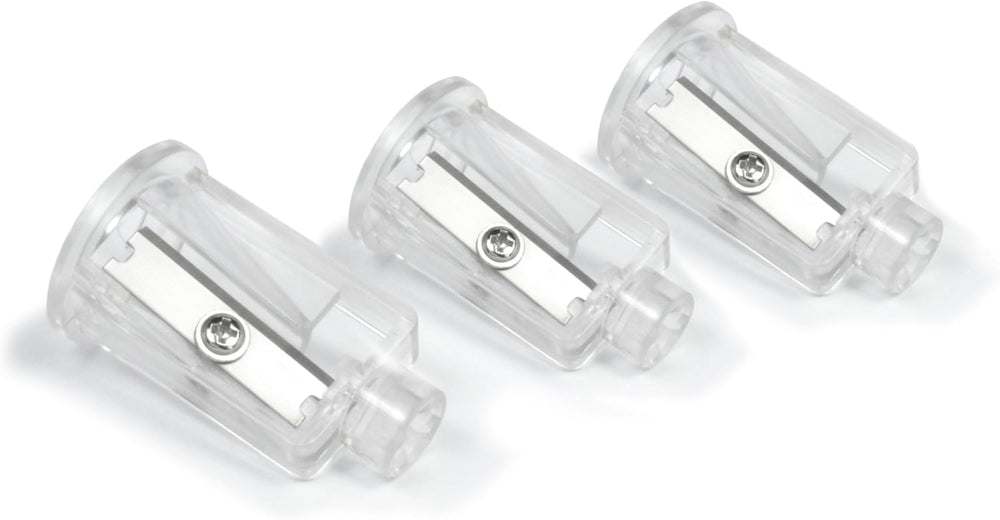 Rapesco 1485 PS12 USB replacement sharpening units for sharpeners, pack of 3, shown in the image.