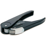 Rapesco Sole single hole punch in black, stainless steel, with capacity to punch 23 sheets of paper.