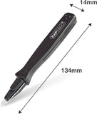 Set of five black Rapesco 101 staple removers with ergonomic handles for easy staple removal.