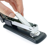 Rapesco Marlin stapler with R4 staple remover and 26/6 staples in black antibacterial bundle, showing the stapler and accessories.