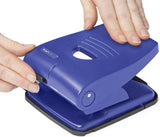 Blue Rapesco 835-P 2-hole punch for up to 40 sheets, ideal for stationery and filing needs.
