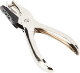 Rapesco single hole punch for stationery and filing, showing a compact metal puncher with a handle and metal base.