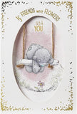 Tatty Teddy Birthday Card – Cute Bear on Swing Design