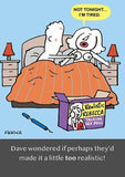 Funny Adult Birthday Card for Him – Cheeky Bedtime Humour Cartoon