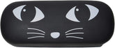 Black cat-shaped glasses case from Sass & Belle with a glossy finish, designed for accessories and home decor.