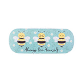 Sass & Belle Bee Happy glasses case with cheerful bee design, soft interior, and durable exterior for eyewear protection.