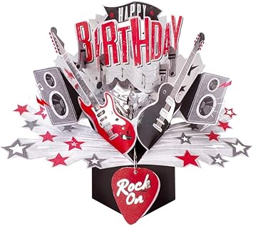 Second Nature birthday rock greeting card featuring colorful illustrated design and heartfelt message for special occasions